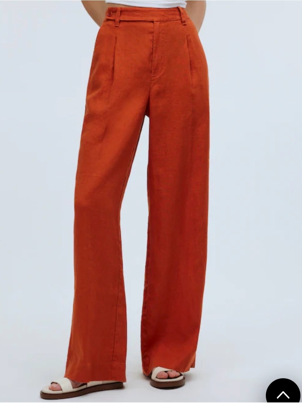 NWT Madewell The Harlow Wide Leg Pant in 100% linen